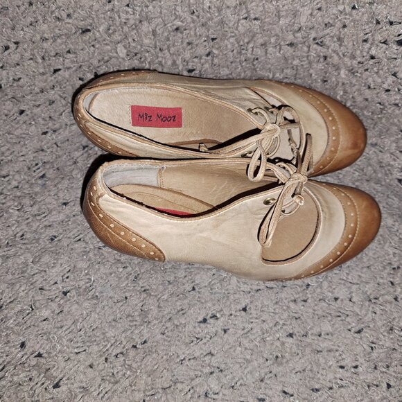 MIZ MOOZ-Symphony-Cone-Rockabilly/Retro-Brown/Tan Spectator-Sz 6.5-Excellent - Picture 7 of 8